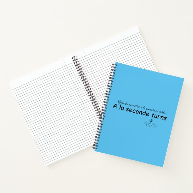Ein La Seconde verwandelt Sky Blue und Black Notizbuch (Innenseite)