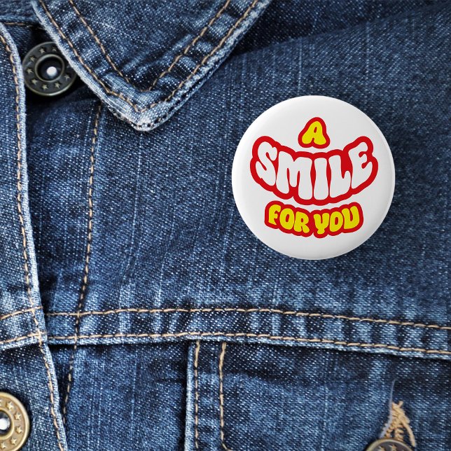 Ein Lächeln für Ihr Abzeichen/ Button (A smile for you - yellow)