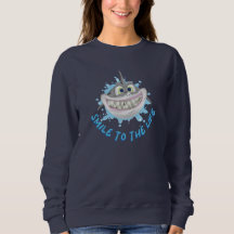 Ein lächelnder Hai im Cartoon-Stil - Lächeln Sie i