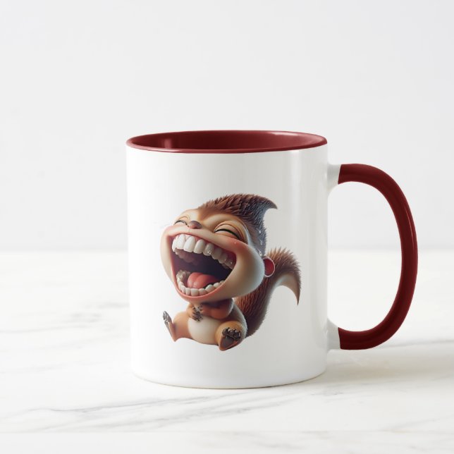 Ein lachendes Eichhörnchen. Tasse (Rechts)