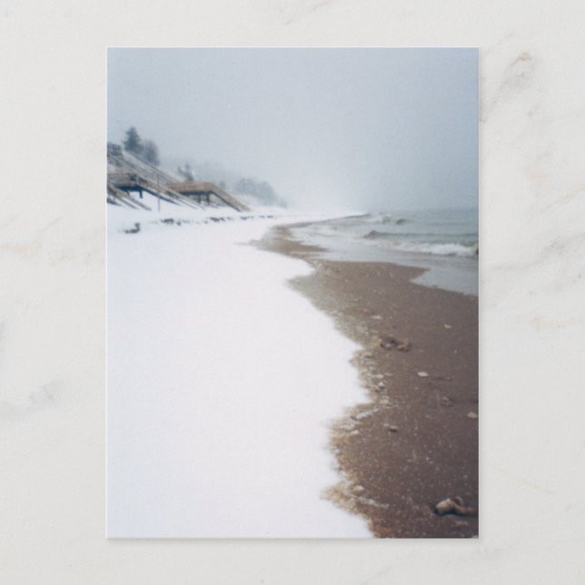 Ein Lakeshore Winter Postkarte (Vorderseite)