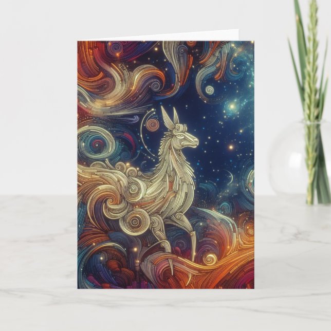 Ein Lama am Himmel Karte (Vorderseite)