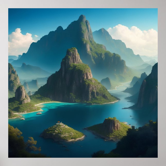 ein Land unterschiedlicher Landschaften Poster (Vorne)