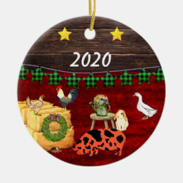 Ein Land Weihnachten KuneKune Pig Keramik Ornament