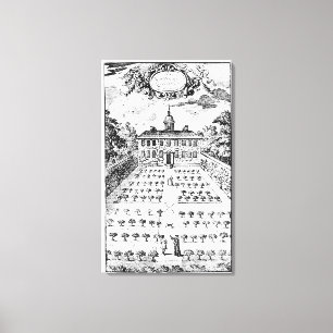 Ein Landhausgarten, 'vom Recr der Herren Leinwanddruck