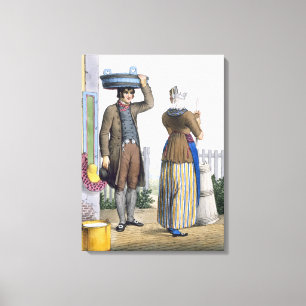 Ein ländliches Paar von Parmerend, Nordholland, Leinwanddruck