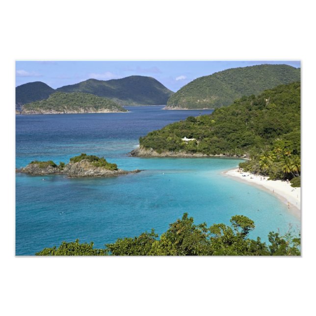 Ein landschaftliche von Caneel Bay von einer Straß Fotodruck (Vorne)