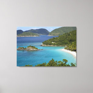 Ein landschaftliche von Caneel Bay von einer Straß Leinwanddruck