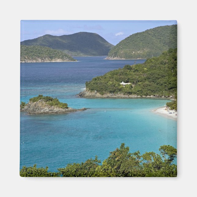 Ein landschaftliche von Caneel Bay von einer Straß Magnet (Vorne)