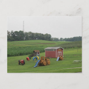 Ein landwirtschaftlicher Spielplatz Postkarte