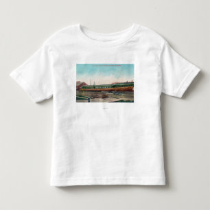 Ein lange Baum-Logon-Bahnstrecken Kleinkind T-shirt