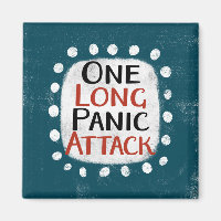 Ein Lange Panikattackenzaubermagnet für Kühlschran
