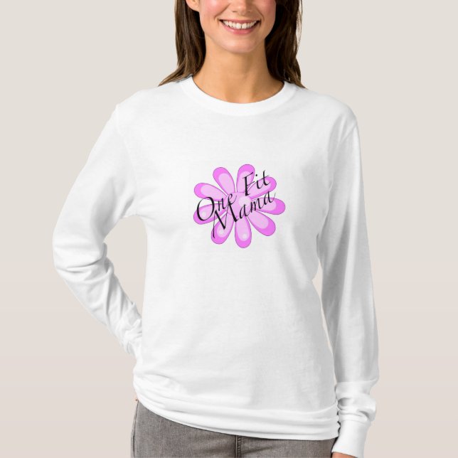 Ein langer Hülsen-T - Shirt geeigneter Mutter (Vorderseite)