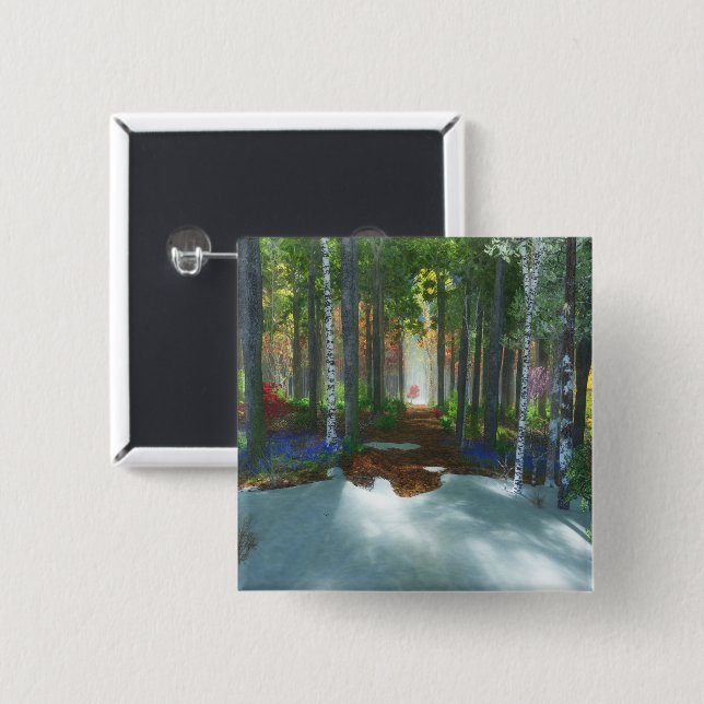 Ein langer Spaziergang Button (Vorne & Hinten)