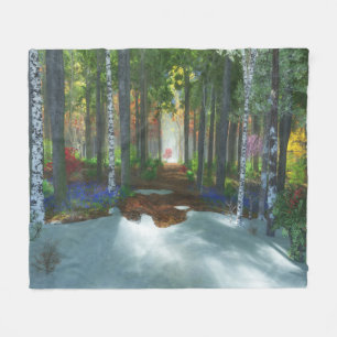 Ein langer Tag zu Fuß Fleece Blanket