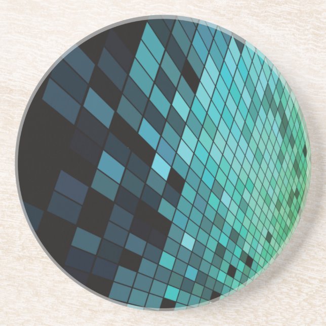 Ein langer Weg in Blau und Grün Getränkeuntersetzer (Vorne)