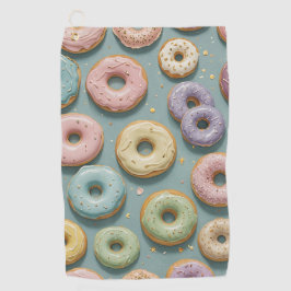 Ein Launiger Pastell-Donut-Traum Golfhandtuch