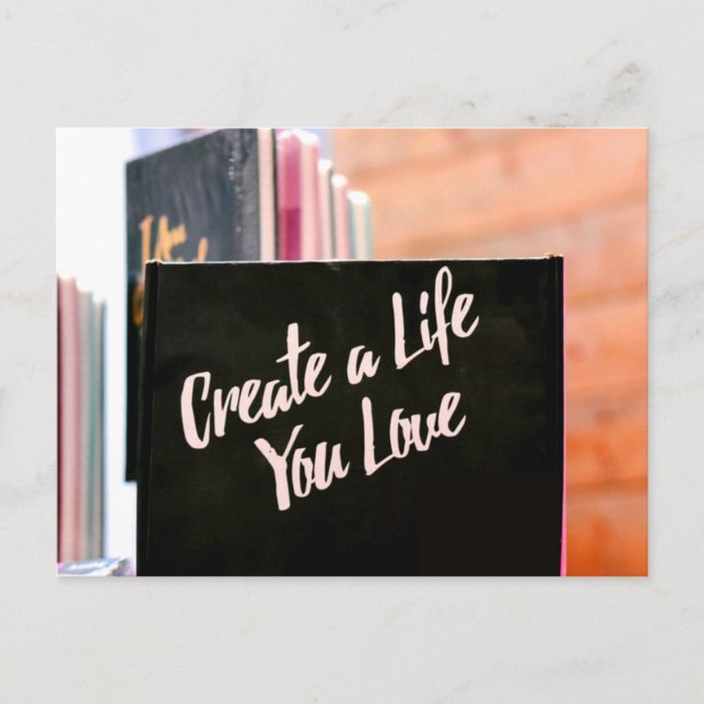 Ein Leben, das du Liebe machst Postkarte (Vorderseite)