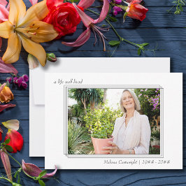 Ein Leben gut gelebt Dreifach grenzenlose Foto Bee Dankeskarte