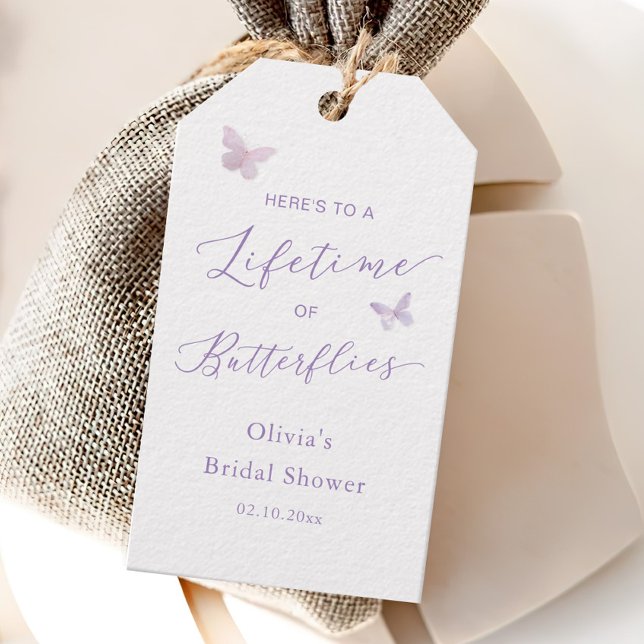 Ein Leben lang Butterflies Brautparty Gunst Geschenkanhänger (Von Creator hochgeladen)