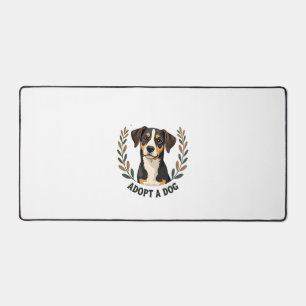 Ein Leben Retten Einen Hund Adoptieren Vintage Ret Schreibtischunterlage