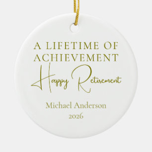 Ein Leben voller Erfolge Elegantes Rentengeschenk Keramik Ornament