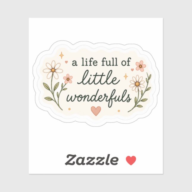 Ein Leben voller kleiner Wunder Sticker – Cozy Ae (Blatt)