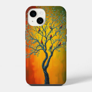 Ein lebendiger Baum mit zahlreichen Ästen und farb iPhone 14 Hülle