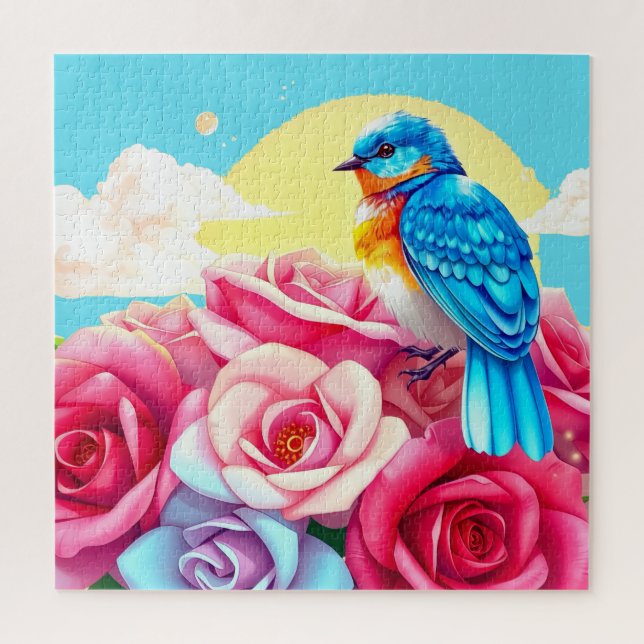 Ein lebendiger Bluebird Puzzle (Vertikal)