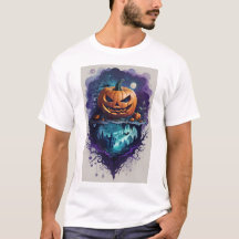 Ein lebendiger Halloween-Kürbis-T - Shirt.