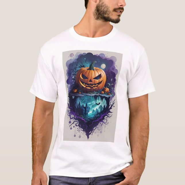 Ein lebendiger Halloween-Kürbis-T - Shirt. T-Shirt (Vorderseite)