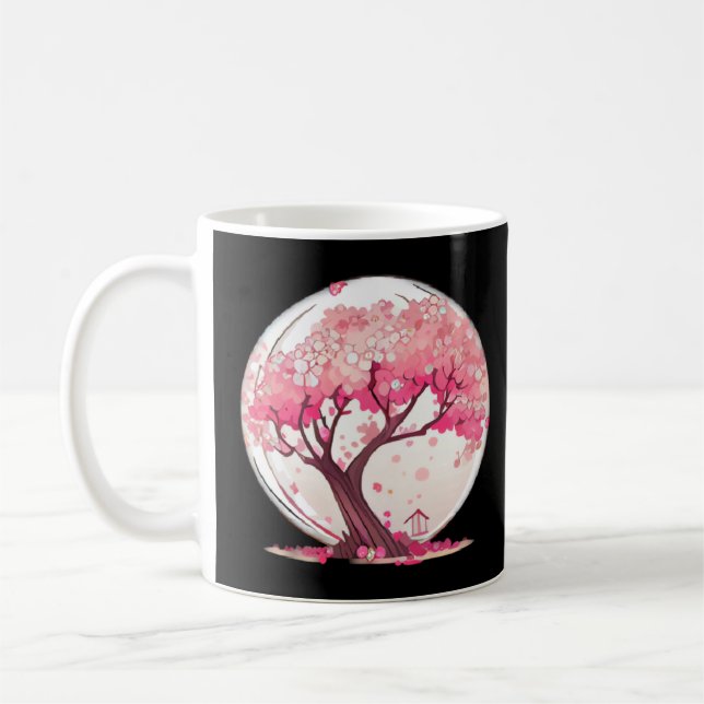 Ein lebendiger und Inspirierend Kirschblossom-Baum Kaffeetasse (Links)