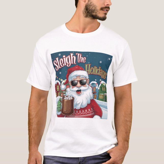 Ein lebendiger und spielerischer Weihnachtsabend-T T-Shirt (Vorderseite)