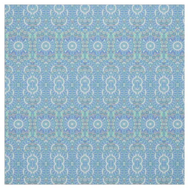 Ein lebendiges, blaues, klassisches Stoffmuster Stoff (Muster)
