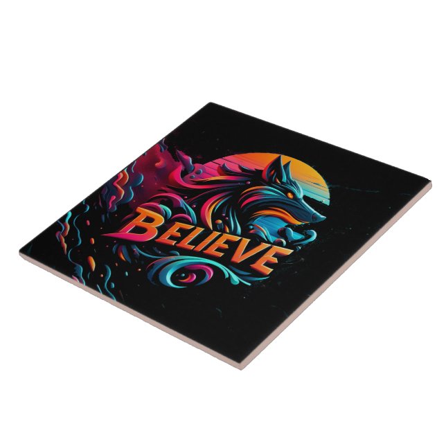 Ein lebendiges digitales Kunstwerk mit einem stili Fliese (Seite)