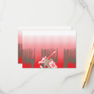 Ein lebendiges Grafikdesign mit einem roten, gemus Begleitkarte