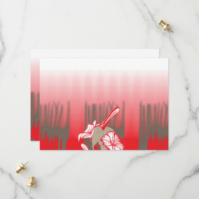Ein lebendiges Grafikdesign mit einem roten, gemus Save The Date (Vorderseite/Rückseite Beispiel)