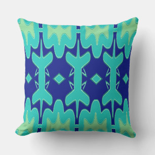 Ein lebendiges, klassisches Stoffmuster-Design Kissen