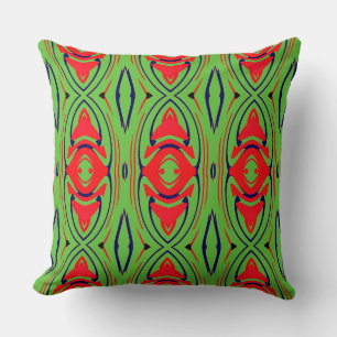 Ein lebendiges, klassisches Stoffmuster-Design Kissen