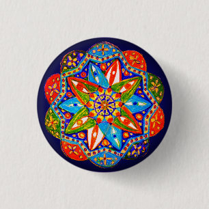 Ein lebendiges Mandala Button