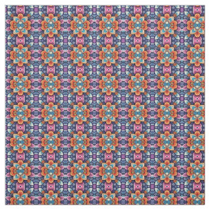 Ein lebendiges, mehrfarbiges Muster Stoff