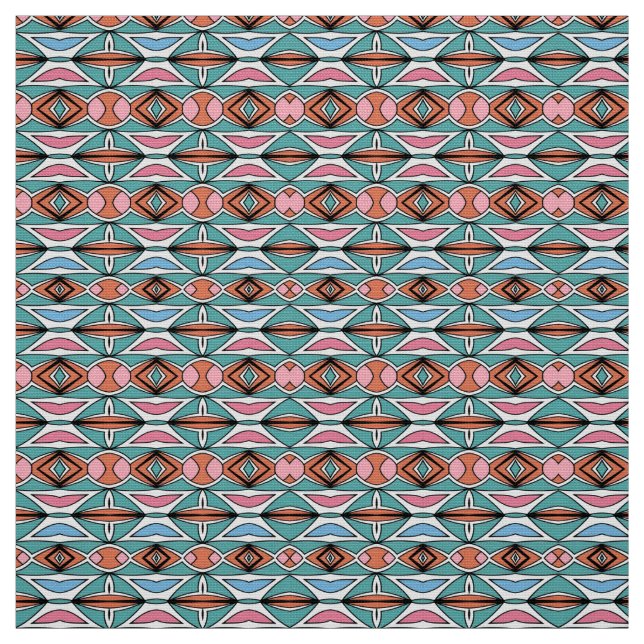 Ein lebendiges mehrfarbiges Stoffdesign Stoff (Muster)