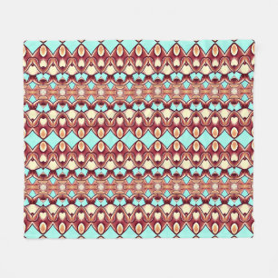 Ein lebendiges mehrfarbiges Stoffdruckmusterdesign Fleecedecke