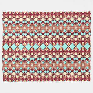 Ein lebendiges, mehrfarbiges Stoffmuster-Design Fleecedecke
