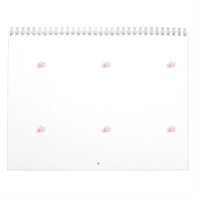 Ein lebendiges rot-schwarzes Blumendesign mit Kalender (Titelbild)