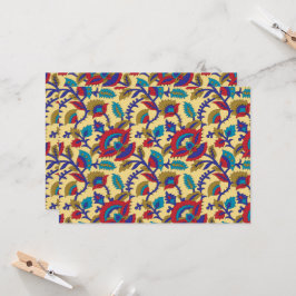 Ein lebendiges Stück Textilkunst mit fett roten Au Einladung