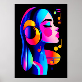 Ein lebendiges und farbenfrohes Profil einer Perso Poster