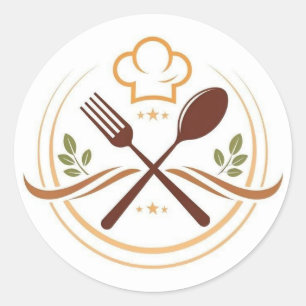Ein lebendiges und lustiges Essen-Sticker-Design Runder Aufkleber
