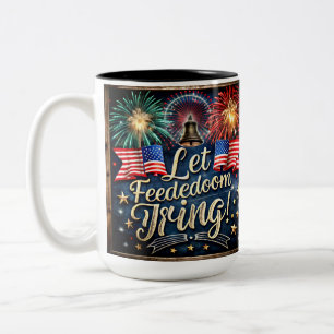 Ein lebendiges und Patriotisches Kunstwerk Zweifarbige Tasse