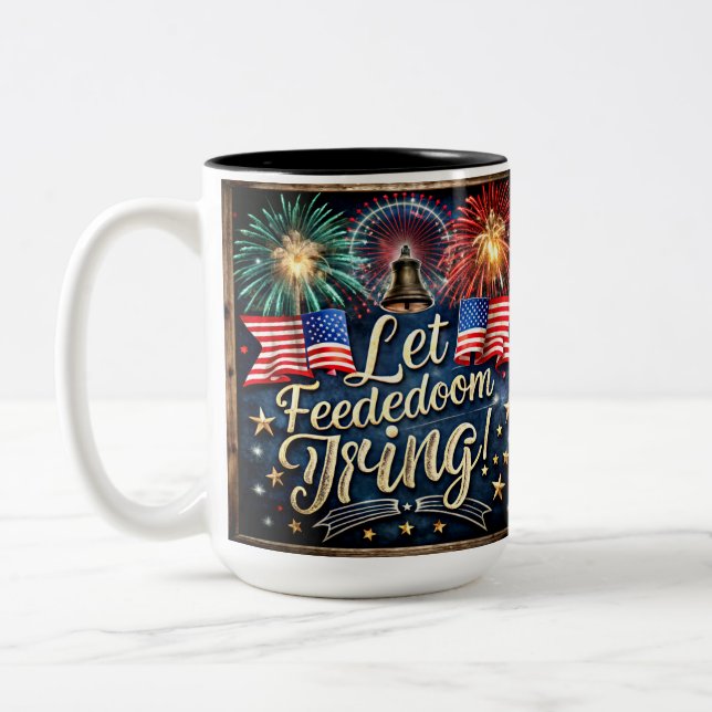 Ein lebendiges und Patriotisches Kunstwerk Zweifarbige Tasse (Links)